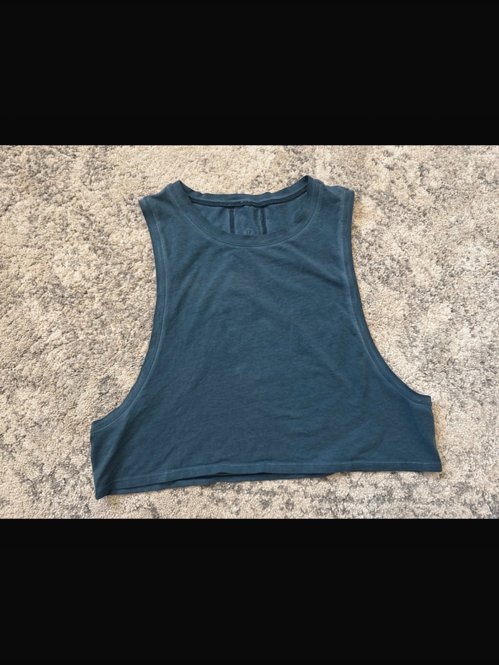 lululemon athletica Sleeveless Cropped Tank Top - Teal Blue